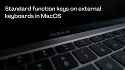 Standard function keys on external keyboards in MacOS