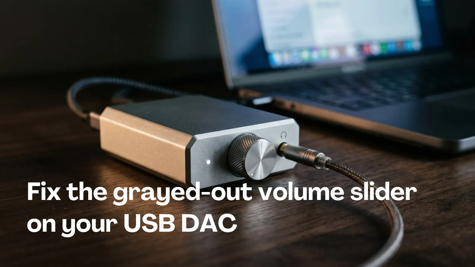 Fix the grayed-out volume slider on your USB DAC