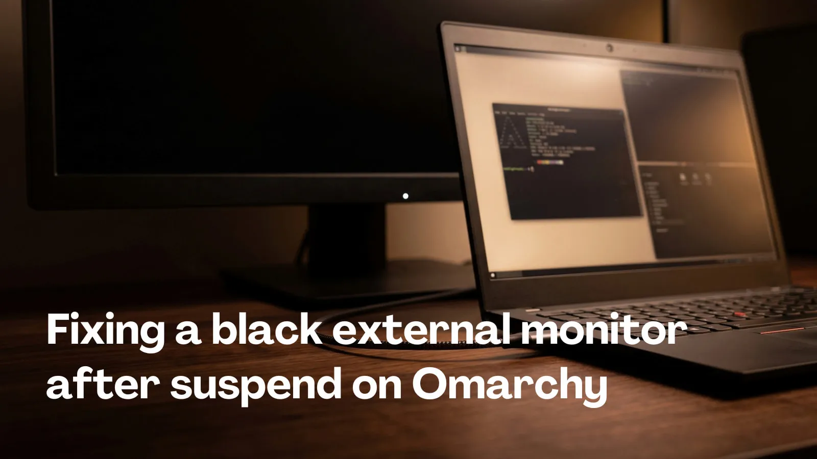 Fixing a black external monitor after suspend on Omarchy